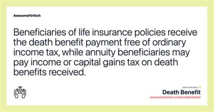 Are death benefits income tax free?
