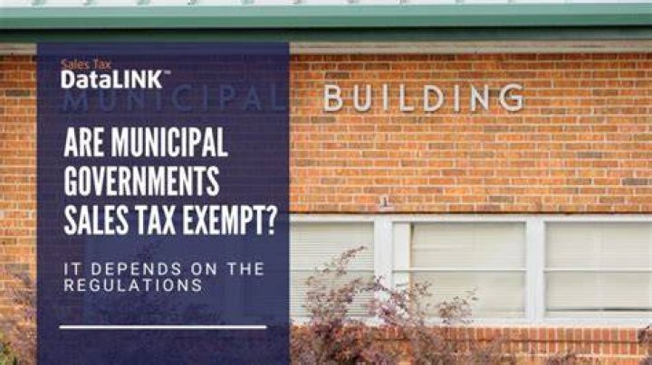 Are local governments exempt from sales tax?
