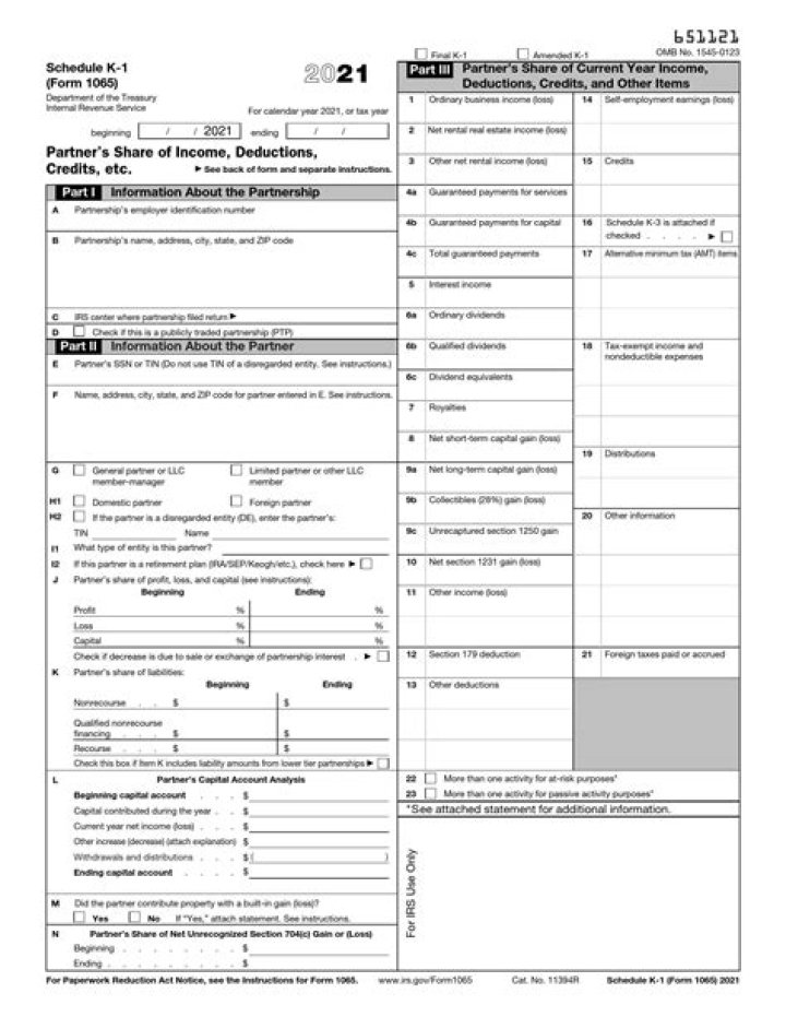 Are there any other forms like Schedule K-1?