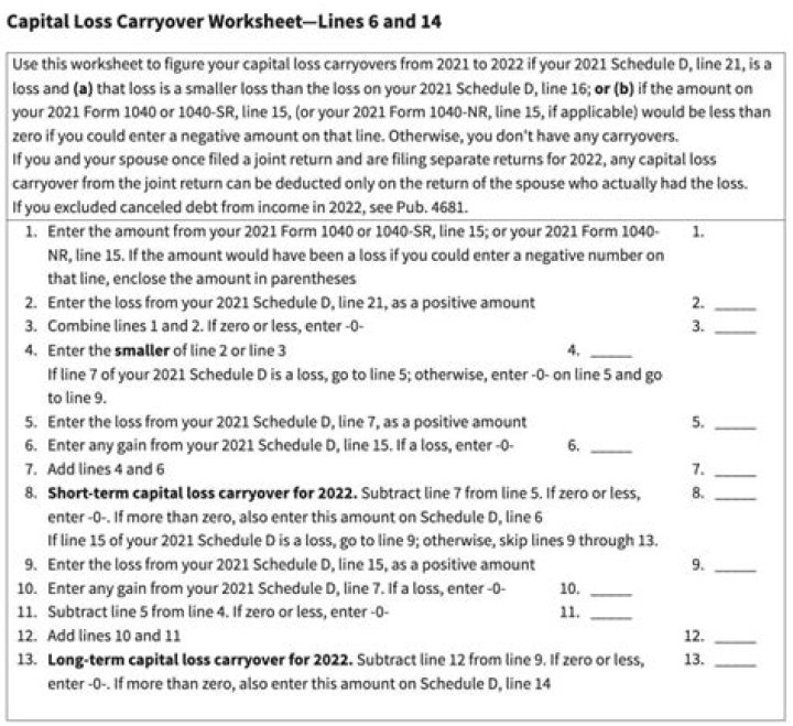 Can a capital loss be carried over to the following year?