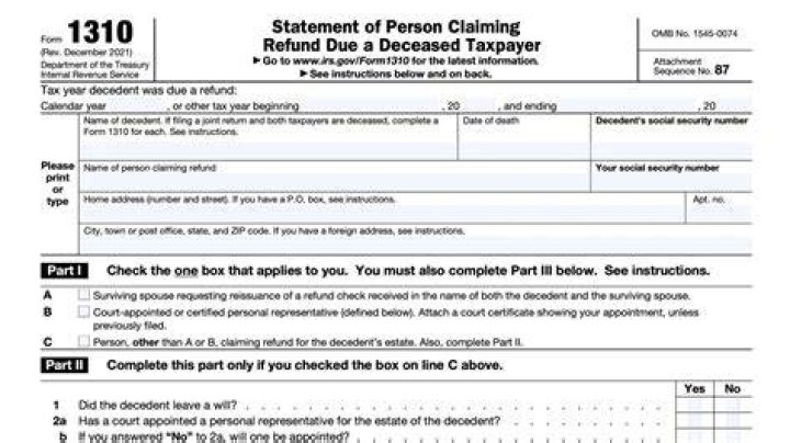 Can a IRS return with Form 1310 be filed electronically?