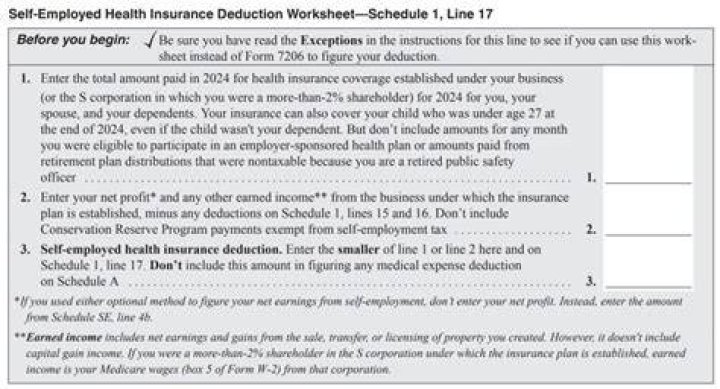 Can a partner take self-employed health insurance deduction?