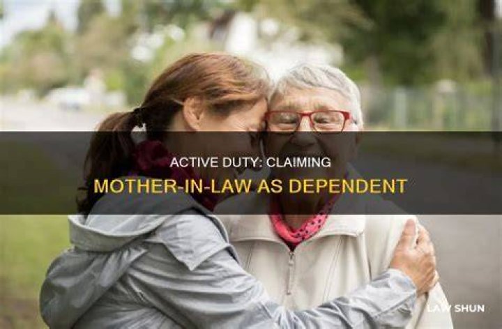Can I claim my ex mother in law as a dependent?
