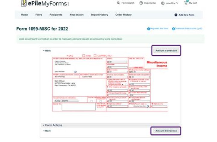 Can I file a corrected 1099-MISC online?
