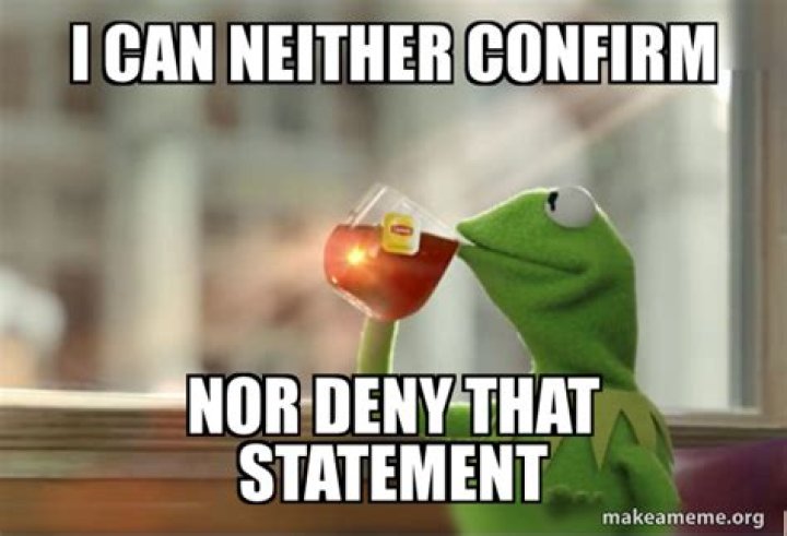 Can neither confirm nor deny meaning?