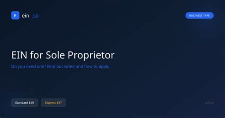 Can you be a sole proprietor without an EIN?
