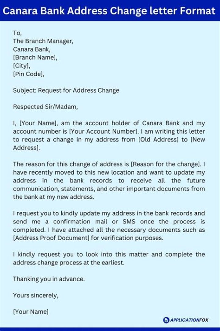 Can you change your address on your bank account?
