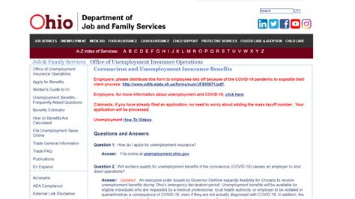 Can you file for unemployment if you are self-employed in Ohio?