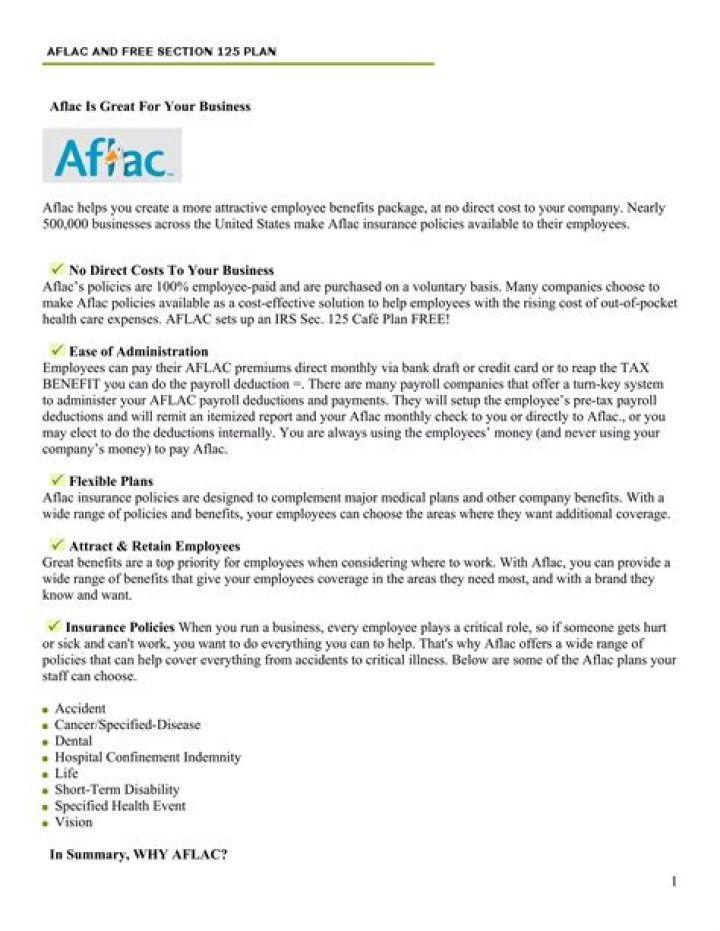 Do employers pay for Aflac?