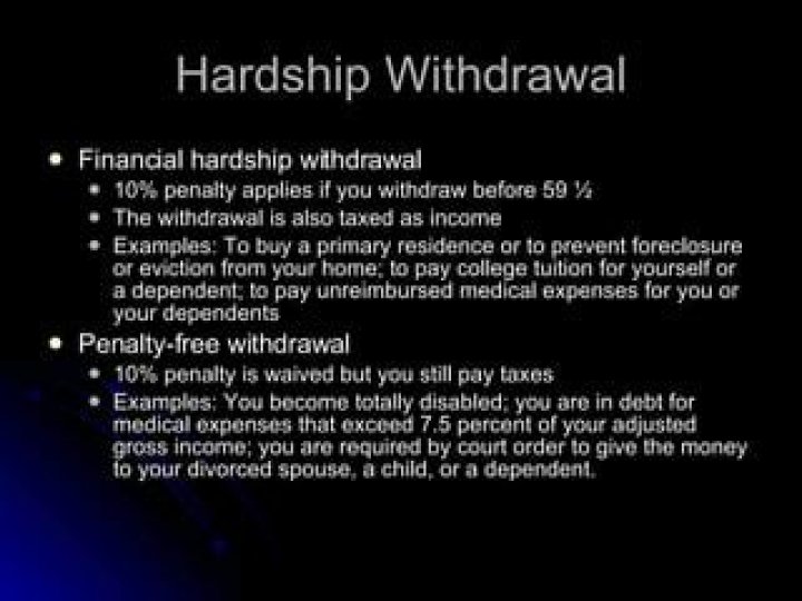Do hardship withdrawals avoid 10 penalty?