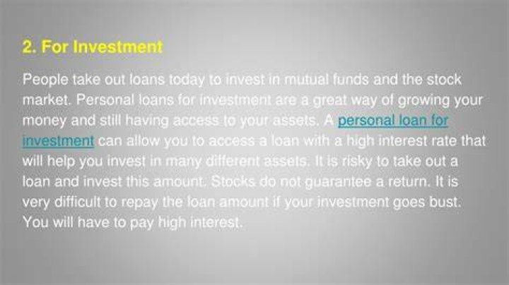 Do people take out loans to invest in stocks?