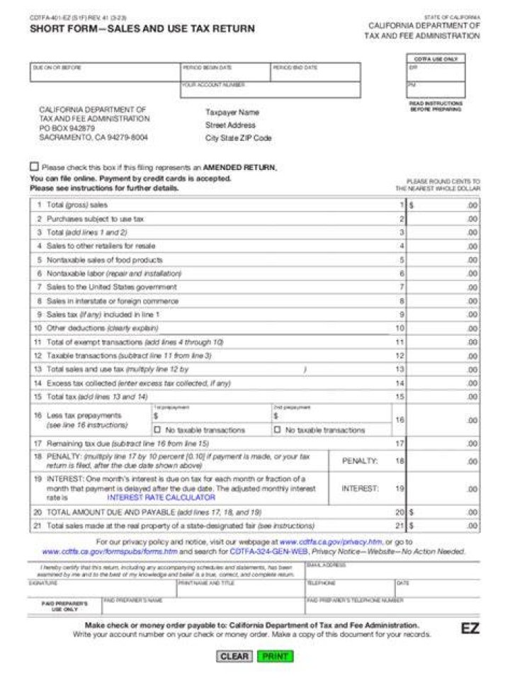 Do you get sales tax back on returns California?