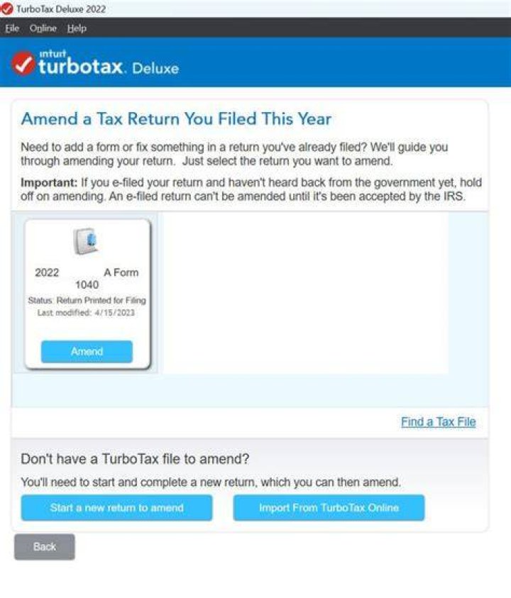 Do you need to file an amended tax return in TurboTax?