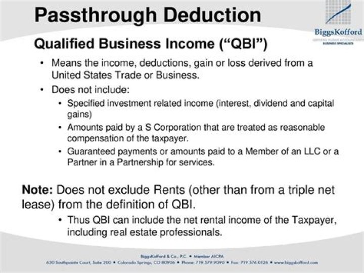 Does qualified business income include rental?
