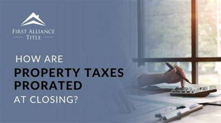 How are taxes prorated at closing?