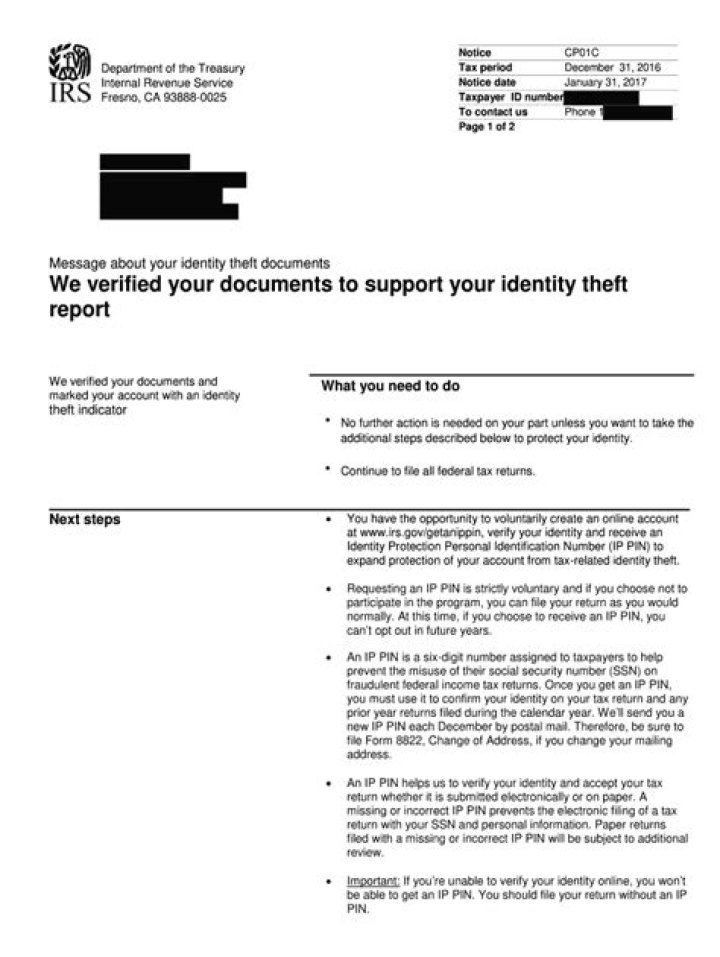 How can I get an identity verification letter from the IRS?