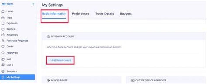 How do I add an address to my bank account?