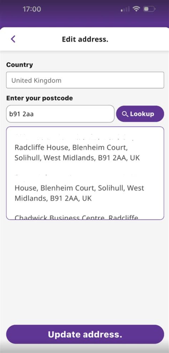 How do I change my address manually?