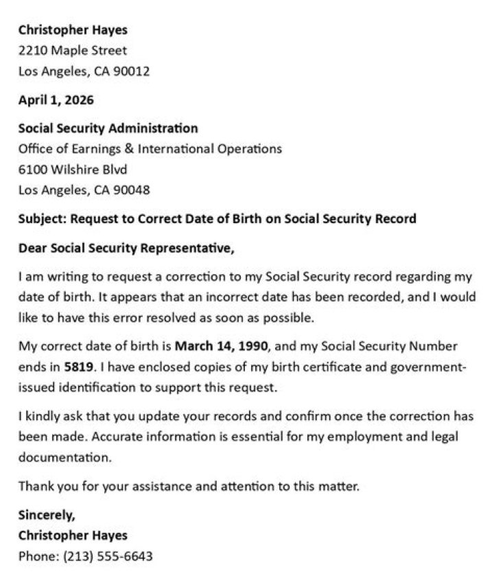 How do I correct my date of birth on Social Security records?