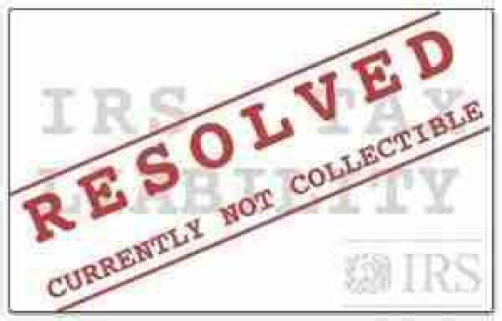 How do I file a not currently collectible with the IRS?