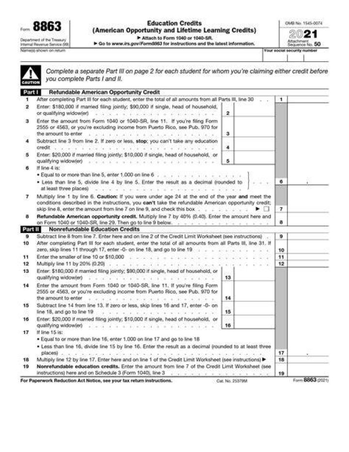 How do I fill out Form 8863?