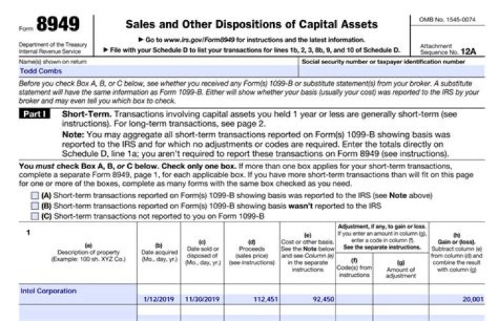 How do I fill out form 8949?