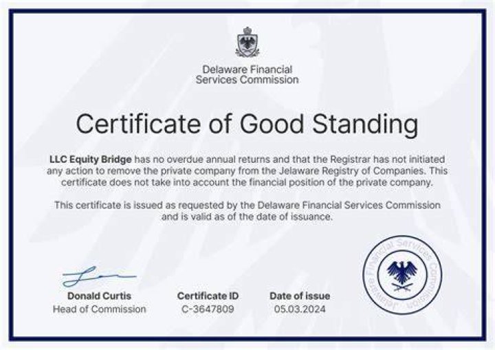 How do I get a certificate of Good Standing from the IRS?