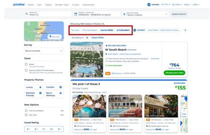 How do I get a refund from a hotel on Priceline?