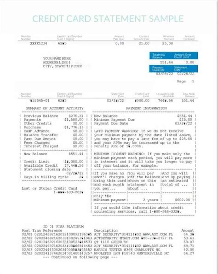 How do I get recent credit card statements?