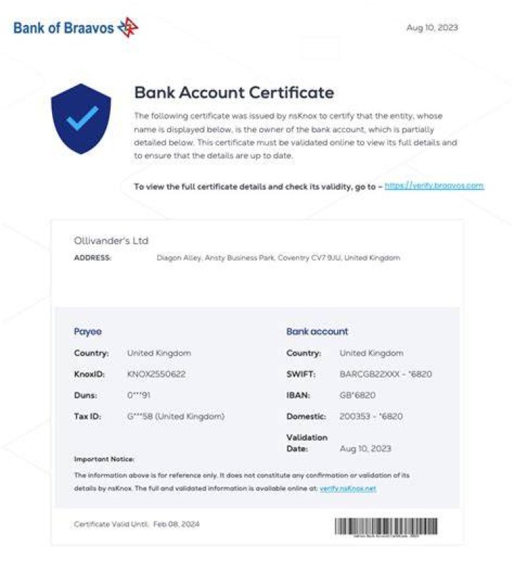 How do I provide proof of bank details?