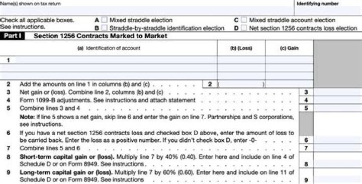 How do I report a section 1256 option contract?