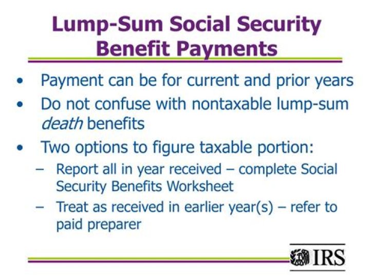 How do I report lump sum social security?