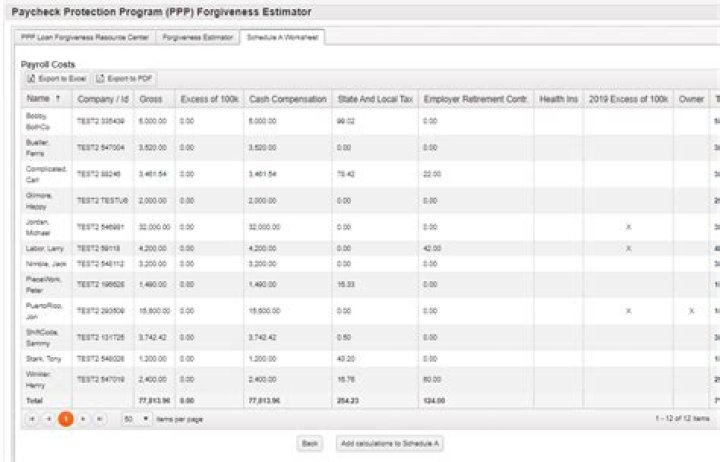 How do I show payroll costs for PPP?