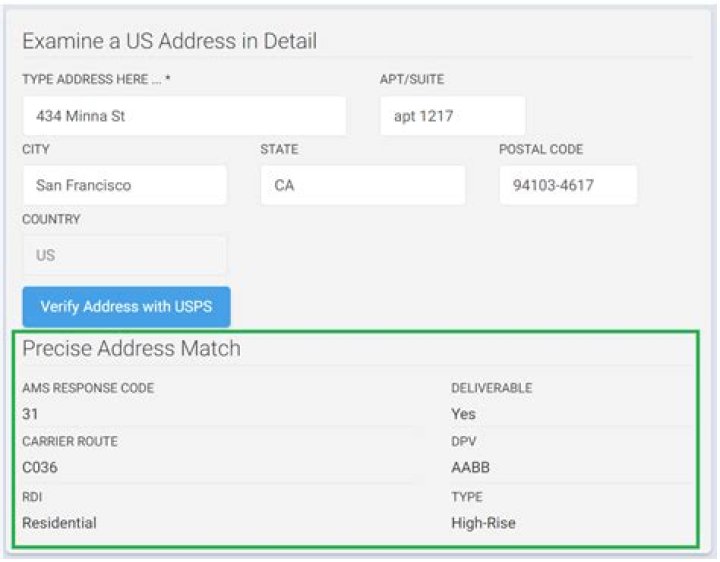 How do I validate my new address with USPS?