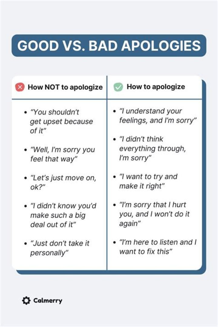 How do you apologize the wrong way?