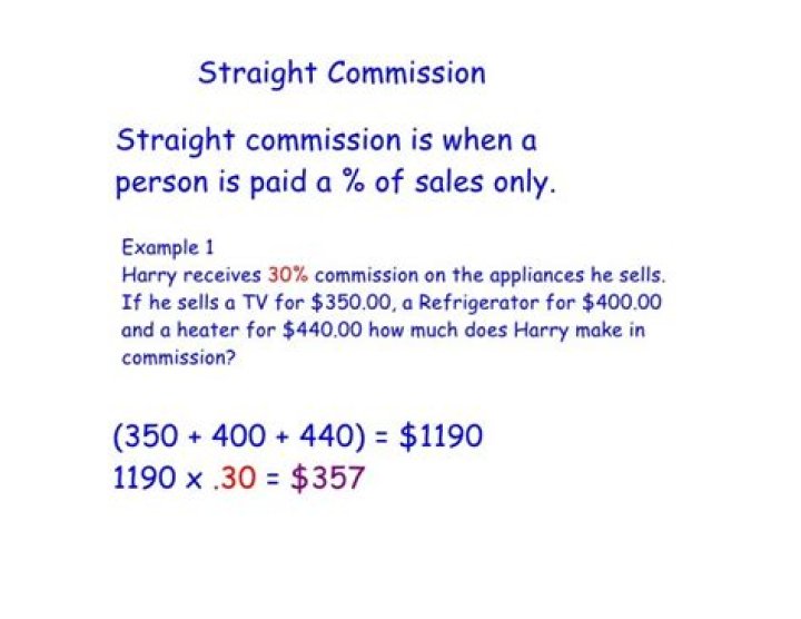 How do you calculate straight commission?