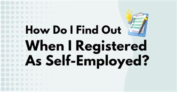 How do you check if you are registered as self-employed?