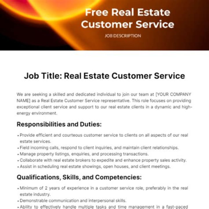How do you describe a real estate service?