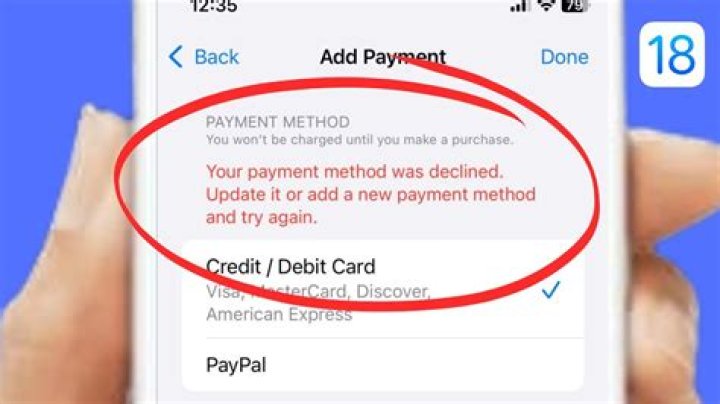 How do you fix a payment method error?