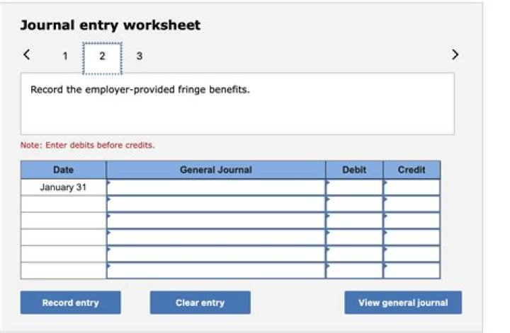 How do you record employer provided fringe benefits?