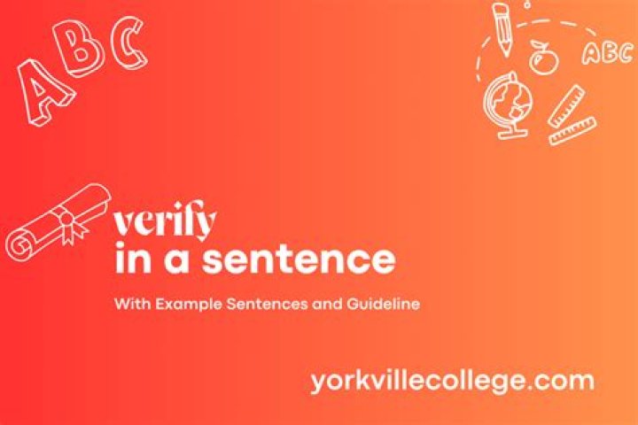 How do you use the word verify in a sentence?
