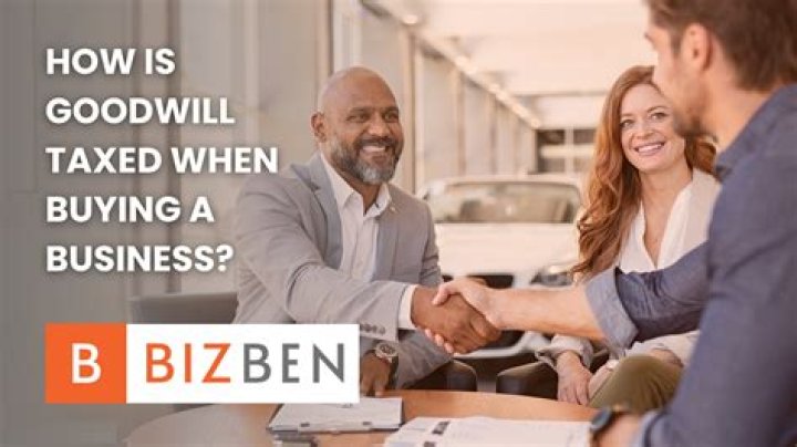 How is goodwill taxed in a business sale?
