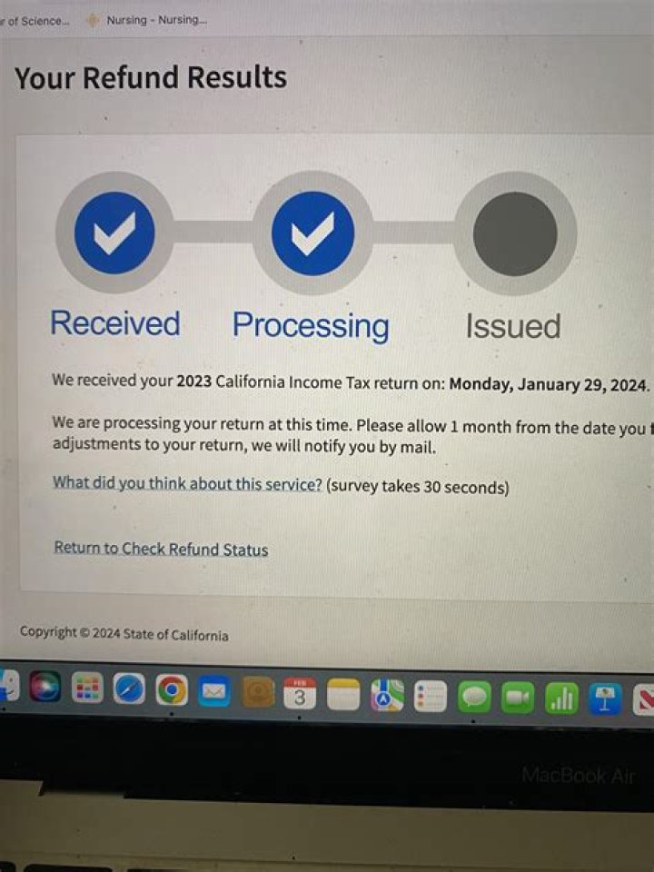 How long does it take to get CA state Refund?