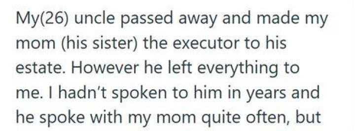 How old is my sister who is executor?