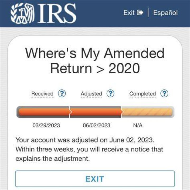 How to check the status of an amended return?