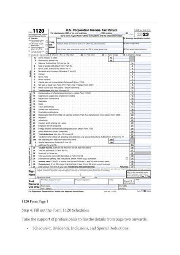 How to file tax Form 1120 for Your Small Business?