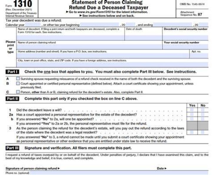 How to get a tax return from a deceased person?