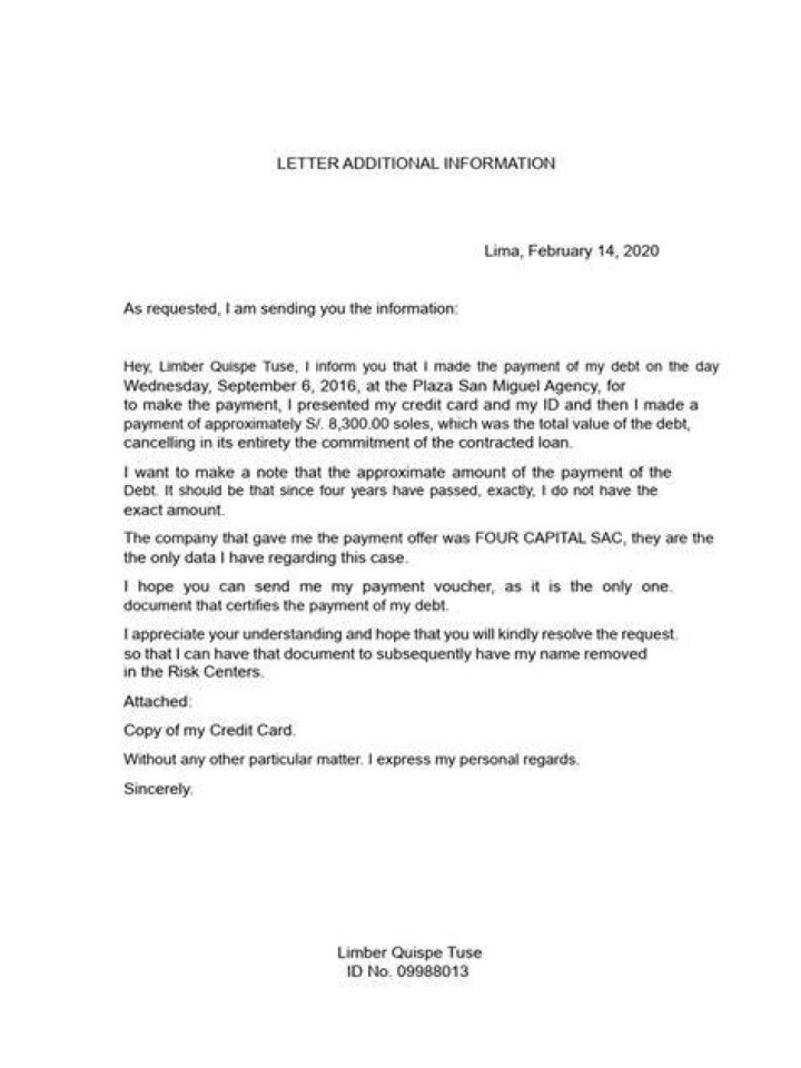 How to receive a letter requesting additional information?