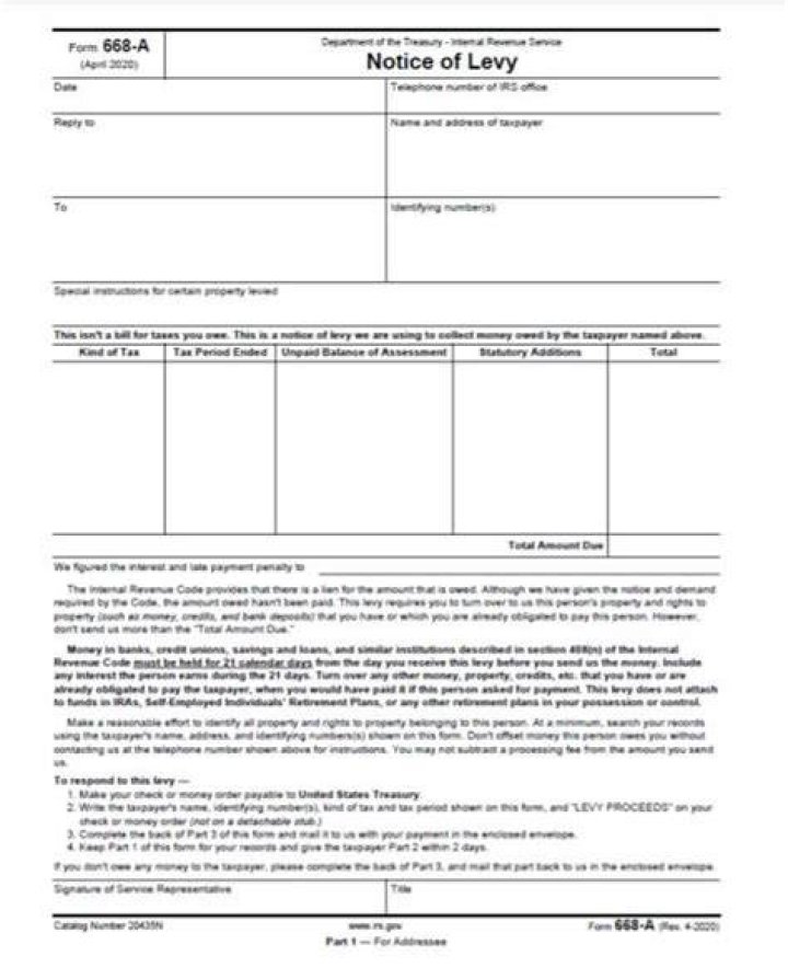 How to request a levy from the IRS?