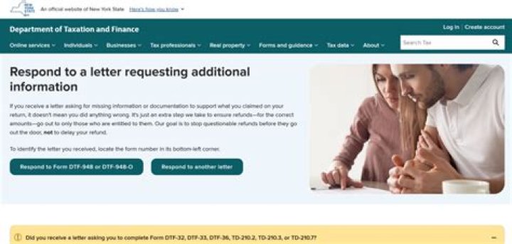 How to respond to New York State Tax Department letter?